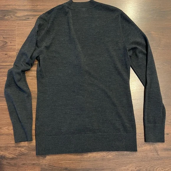 Tory Burch Grey Simone Wool Cardigan Sweater - Picture 4 of 5